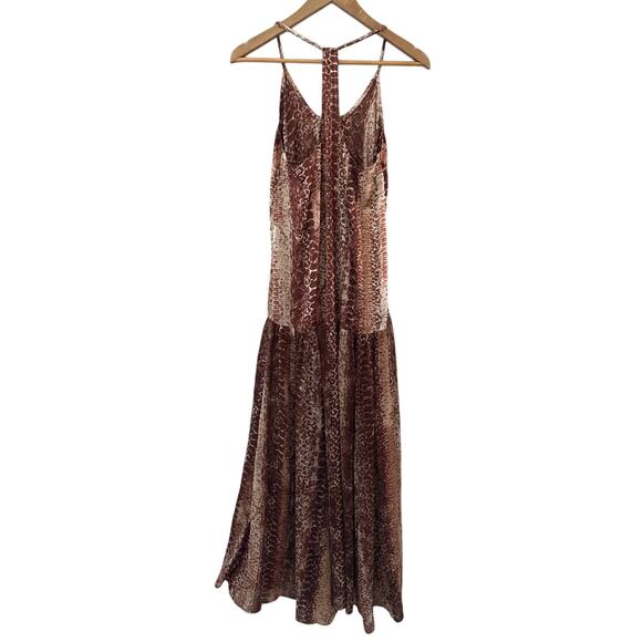 Anthropologie Snakeskin Solid & Sheer Sleeveless Maxi‎ Dress Multicolor Size XS - Picture 10 of 10